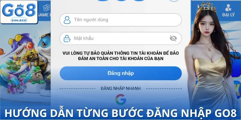 Hướng dẫn hội viên đăng nhập GO8 đơn giản và nhanh chóng
