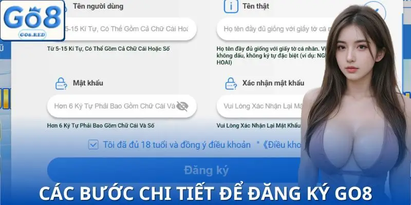 Chỉ vài bước đăng ký GO8 đã mở tài khoản thành công